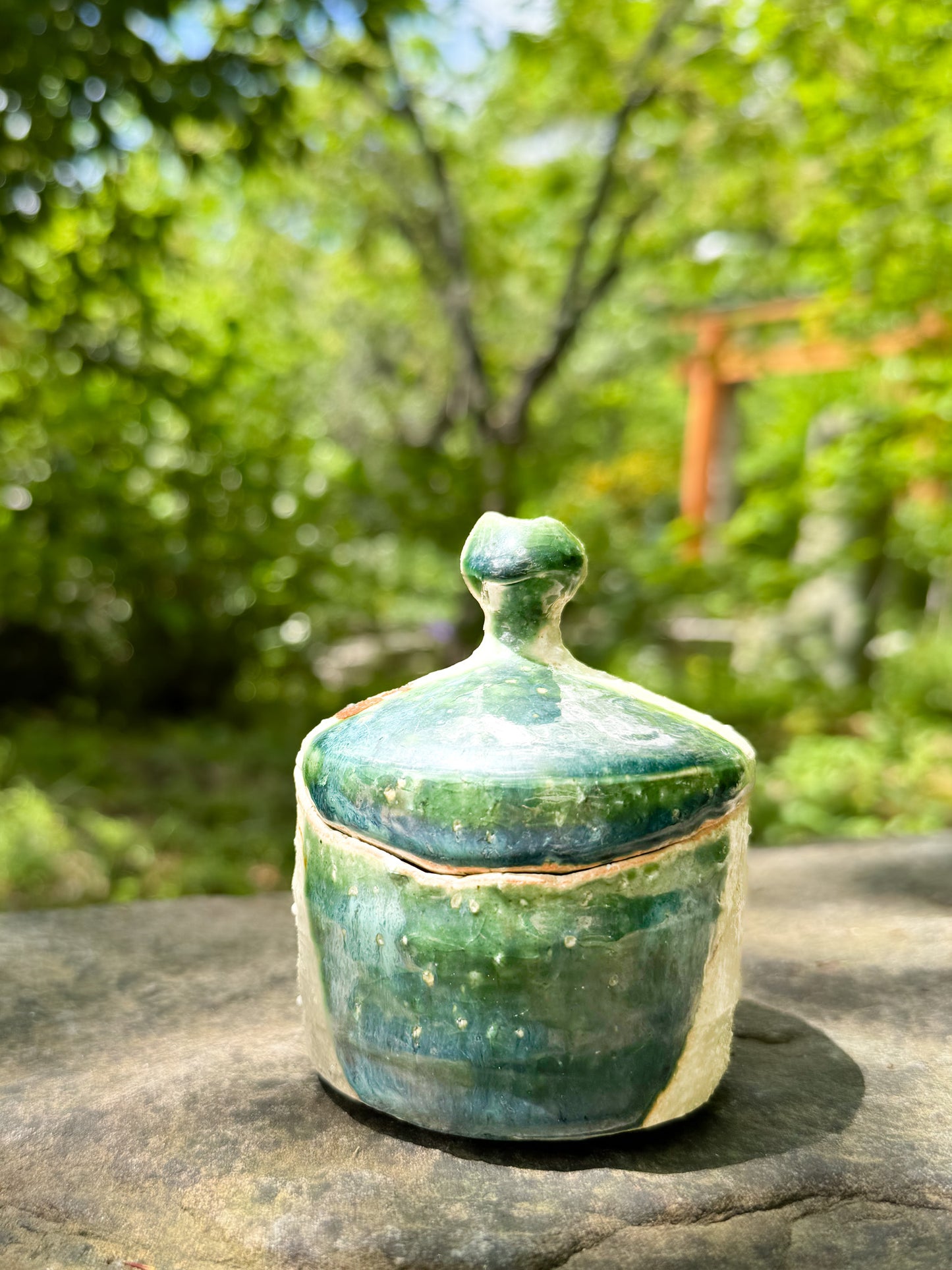 boite ceramique akazu bleu