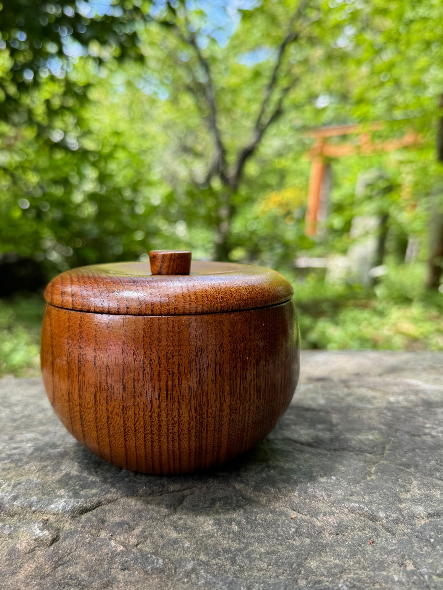 Boite japonaise bois naturel vernis