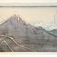 estampe japonaise de Hokusai, orage sur le Mont Fuji, verso de l'estampe