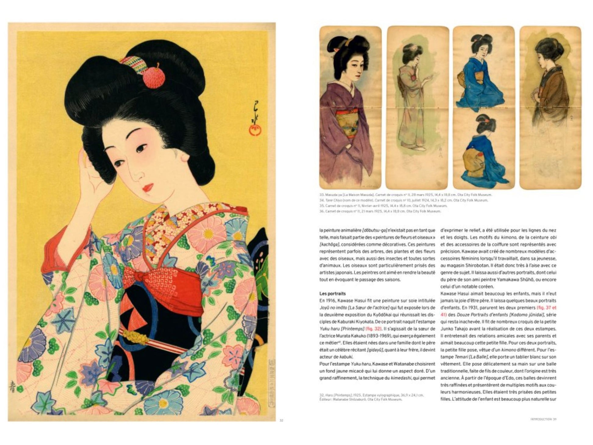 livre Hasui Kawase de Brigitte Koyama Richard, éditions Scala, page intérieure courtisane