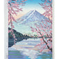 estampe japonaise Mont Fuji cerisier en fleurs