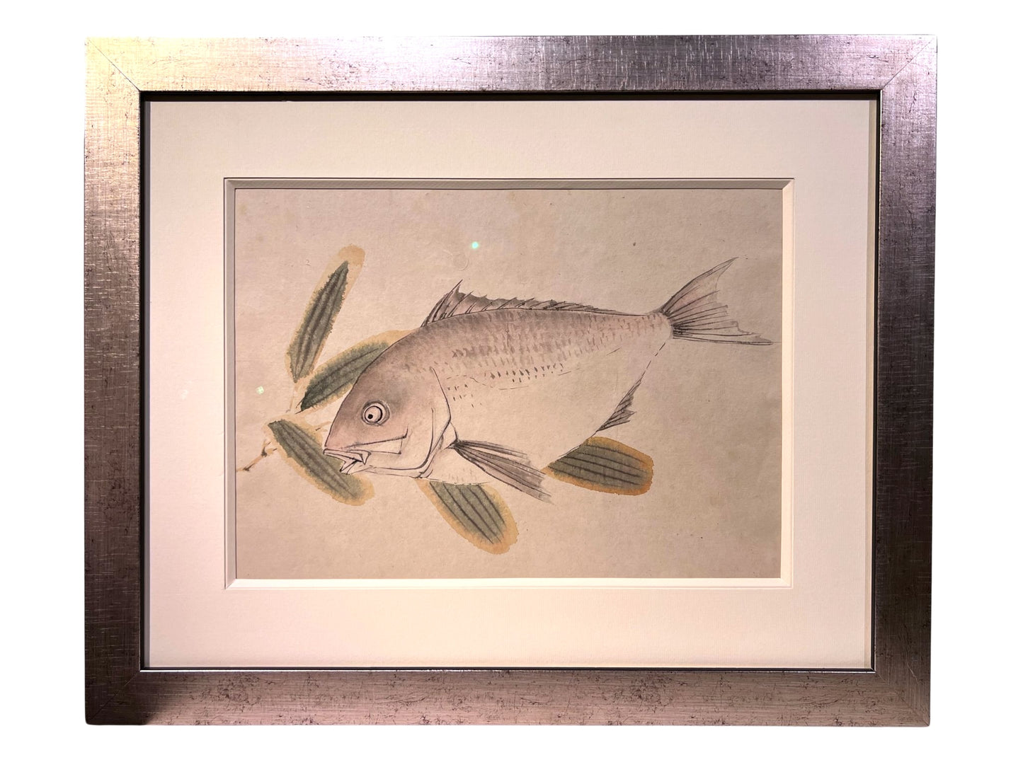 peinture sumi-e encadrée | Poisson