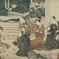 estampe japonaise de Toyokuni Utagawa musiciens assis jouant du shamisen